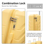 3 in 1 ABS&PC Trolley Box 20in 24in 28in Trolley Box Iron Tie Rod ABSPC Alloy Wine Yellow - Image 4