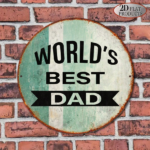 CIFbuy 1pc 2D Flat Round Sign World's Best, "" Round Sign World's Best, World's Best Dad Vintage Plaque 8x8in Father's Day TikTok, ok, temu Self-pickup Logi Dics - Image 6
