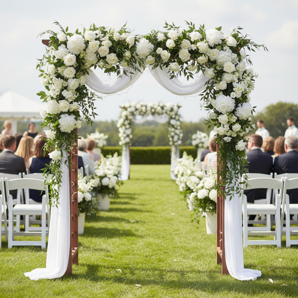 Wooden Arbor, Wedding Arch for Ceremony, Wood Trellis for Plant Climbing, Christmas Decor Pergola for Garden Backyard