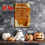 CIFbuy 1pc German Weather-Themed Metal Sign, 7.87*11.81 Inch 2D" Flat Unframed Outdoor Wall Decor, Wall Decor, Weatherproof Rustproof UV Resistant D 7.87*11ikTok, 7.87*11ikTok, t Self-pickup Logiopics - Image 4