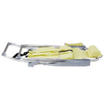 63*70*99cm Heightened Oxford Cloth Silver White Aluminum Tube Bearing 100kg Beach Chair Yellow - Image 7