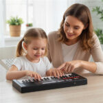 Black 37 Keys Kids Electronic Keyboard with Microphone, 8 Tones & 8 Rhythms Piano Toy for Ages 3+ - Image 5