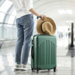 Curved Vertical Stripe 4-in-1 Trolley Case - Retro Green - Image 14