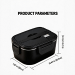 Banned for Amazon 90W Car Electric Heating Lunch Box, 12V/24V/110V Portable Food Warmer, Black Design with 304 Stainless Steel Inner Container, Ideal for Drivers & Office Workers, Suitable for Truck, Home and Office, Perfect Gift Choice - Image 9