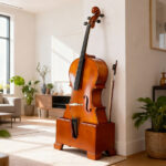 4/4 Natural reddish-brown cello base with foam protective layer - Image 18