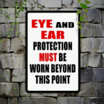 CIFbuy EYE EAR PROTECTION Metal Sign 8x12in, Outdoor Wall Art, Full Color 2D Flat Unframed Metal Plaque, Flat Unframed Metal Plaque, 20x30cm Dec SigikTok, SigikTok, r 2D Flat Unframed Metal Plaque Self-rpckup LogiopDecFull - Image 3