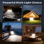 Portable LED Work Solar Light with Stepless Brightness Job Site Battery Rechargeable LED Floor Light for Emergency Worklight for Hurricane - Image 10