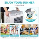 3 in 1 Portable Evaporative Cooler,Indoor,Outdoor,2353CFM Personal Air Cooler,7.9 Gal Large Water Tank & Scroll Casters, 4 Ice Packs,White Manual control - Image 2