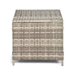 Outdoor PE Wicker Side Table with Storage, Patio Rattan End Table Square Container for Furniture Covers, Toys and Gardening Tools, Grey - Image 13