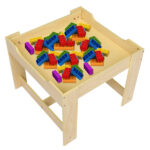 Children's Wooden Table And Chair Set With Two Storage Bags (One Table And Two Chairs) - Image 23