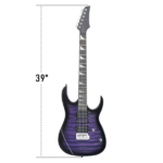 170 Model 39in Electric Guitar HSH Pickups Black complete starter kit suit for Hard Rock Tiger-striped Purple - Image 2