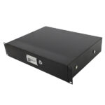 19" 2U Steel Plate DJ Drawer Equipment Cabinet with Keys Black - Image 10
