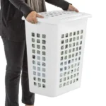Laundry Hamper, Plastic, Jumbo Size with Lid and Carry Handles, White, Pack of 4 (Shipment from Walmart) - Image 5