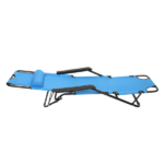 Same Code 75407956 Folding Chaise Lounge Chair for Outdoor, 2-in-1 Portable Tanning Chair with Pillow, Adjustable Recliner Chair for Beach Camping Pool, Blue - Image 16
