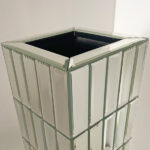 Tall Floor Vase 29.92" (76cm) Mirrored Floor Vase for Home Decor Large Cube Vase in Silver for Dried Flowers Modern Glass Vase for Living Room - Image 5