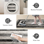 Three-piece kitchen rug set, non-slip and washable, abstract pattern kitchen hallway rug, soft and comfortable, suitable for sinks, floors, entrances, hallways and bathrooms. - Image 6