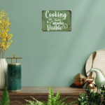 CIFbuy Cooking Is Love Made Visible Metal Tin Sign, Rustic Farmhouse Wall Decor, Vintage Funny Kitchen Plaque, Kitchen Plaque, 8x12in Unframed Metal Ar VisibleikTok, VisibleikTok, nny Kitchen Plaque Self-c ckup Logiop Ar - Image 3