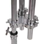 Professional Pedal Control Style Double Tom Drum Stand Silver & Black - Image 10