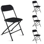 Replace 8542051 4pcs Injection Molding Classic Garden Plastic Folding Chair Black - Image 17
