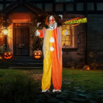 8.2ft Red eyed Clown Outdoor Halloween Decorations - Image 7
