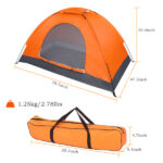 1-Person Waterproof Camping Dome Tent Quick Shelter Outdoor Hiking Orange - Image 7