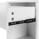 1-Drawer Bedside Table with Open Storage Space 2pcs Particleboard with Textured Melamine Surface Storage Cabinet 15.75*11.81*19.69in White - Image 20