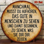 CIFbuy 1pc 8x8 Inch Round French Aluminum Sign, Vintage Philosophy Of Life Think Positive Plaque, German Quote Wall Decor For Living Ro TikTok, TikTok, Self-pickup Logiopics - Image 2