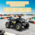Black 6V Kids Motorized Quad – 4-Wheeler ATV Ride On Car with Forward/Reverse Switch for 18-36 Months Old - Image 7
