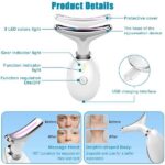 Neck Face Massager Face Sculpting Tool 3 Colour Modes and Vibration for Facial Massager for Double Chin - Red - Image 2