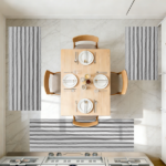 Three-piece kitchen rug set, non-slip and washable, abstract pattern kitchen hallway rug, soft and comfortable, suitable for sinks, floors, entrances, hallways and bathrooms. - Image 12