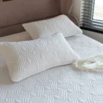 White Quilted Fitted Sheet, Fits Mattress Up to 15" Deep, 2/3-Piece Set, Queen - Image 5