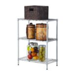 Concise 3 Layers Carbon Steel & PP Storage Rack Black - Image 17