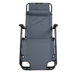 Portable Dual Purposes Extendable Folding Reclining Chair Grey - Image 4