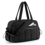 Purple large capacity slit fluffy shoulder bag, waterproof portable luggage tote bag, multi zipper pocket design, sports and fitness travel handbag - Image 12