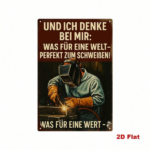 CIFbuy Vintage German Slogan Iron Metal Wall Art, Retro" Industrial Humorous Welding Sign, 2D Flat Metal Plaque 7.87x11.81in, 2D Flat Metal Plaque 7.87x11.81in, Funny Gara Art, ReikTok, Art, ReikTok, t Self-pickup Logiopics - Image 2