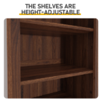 8-Tier Arched Dome Display Rack Particleboard Melamine-Faced Bookshelf 15.75*11.81*70in Walnut - Image 7