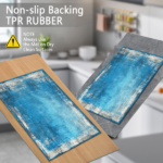 Three-piece kitchen rug set, non-slip and washable, abstract pattern kitchen hallway rug, soft and comfortable, suitable for sinks, floors, entrances, hallways and bathrooms. - Image 7