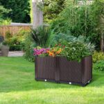 Raised Garden Bed Planter Box, 3 Size Options Self-Watering Elevated Garden Bed, Lightweight PP Material Planting Container for Vegetables Herbs Flowers Outdoor Patio Balcony-S - Image 16