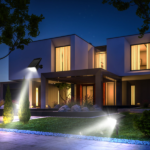 Solar Powered Outdoor Spotlight 32 High Brightness LED 800LM Output, Day Night Auto Switch 3 Brightness Levels Adjustable Panel Two Installation Methods ABS Housing for Yard Patio Path Garage Driveway - Image 2