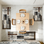 Three-piece kitchen rug set, non-slip and washable, abstract pattern kitchen hallway rug, soft and comfortable, suitable for sinks, floors, entrances, hallways and bathrooms. - Image 11