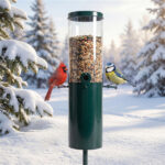 Standing Bird Feeder Squirrel-Proof, 4 Feeding Ports with Perches Heavy-Duty Metal & PC Construction - Image 2