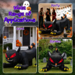 6.5 FT Halloween Inflatables Animated Black Cat with Shakable Head, Outdoor Decorations Blow Up Yard Decor with Built-in LEDs for Indoor Party Garden Lawn Decor - Image 12