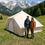 5-8 Person Luxury Glamping Bell Tent, Waterproof Oxford Outdoor Camping Hotel Tent - Image 6