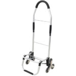 Shopping Stair Trolley with Wheels,Trolley Black Foldable Shopping Cart,Removable Shopping Oxford Waterproof Bag,Stainless Steel Triangular Wheels, Black