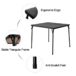 31.5" Folding Card Table, Portable Table for Dining, Camping, or Game Night, Black (Shipment from Walmart) - Image 2