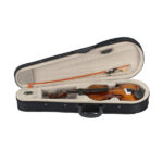 New 1/8 Acoustic Violin Case Bow Rosin Natural - Image 2