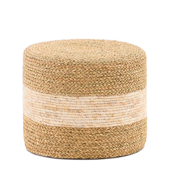 Handmade Woven Foot Stool Natural Seagrass Ottoman for Home Decor & Seating