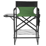 Same Code 53973428 31" Tall Directors Chair with Footrest, 4Portable Bar Height Folding Camping Chair with Built-in Cup Holder, Side Table, Storage Pocket, Olive - Image 2
