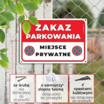 CIFbuy Vintage Metal Sign Private Property No Parking Warning Sign 8x12 Inch Red White 2D Flat Double Prohibition Symbols Waterproof De TikTok, TikTok, Self-pickup Logiopics - Image 7