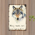 CIFbuy Vintage | 2D Flat Metal Wolf Head Wall Panel 8X12 Inch Rustic Iron Howling German Shepherd Hunting Dog Metal Sign Antique Distre TikTok, TikTok, stre Self-pickup Logiopics - Image 8
